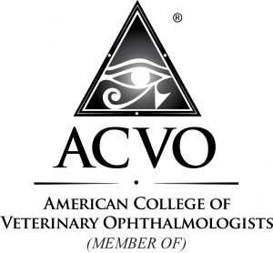 A black and white logo of an eye with the word acvo underneath it.